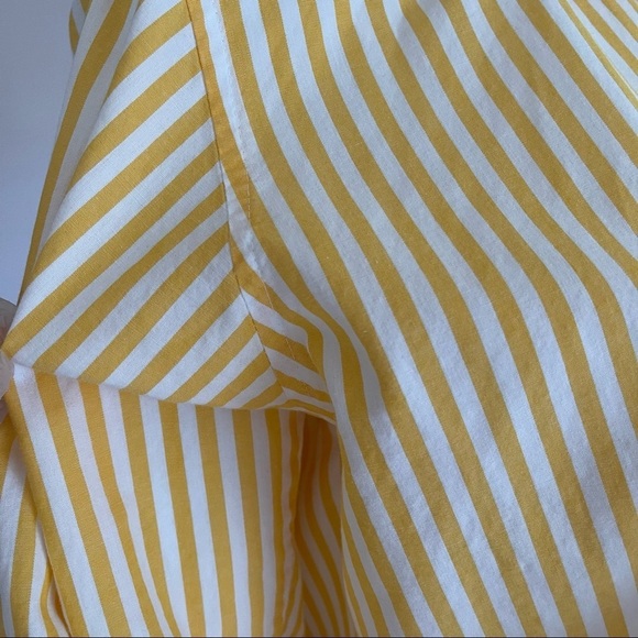 Rafaella Petites Button Down Shirt in Yellow and White Stripes size 8 - Picture 7 of 11